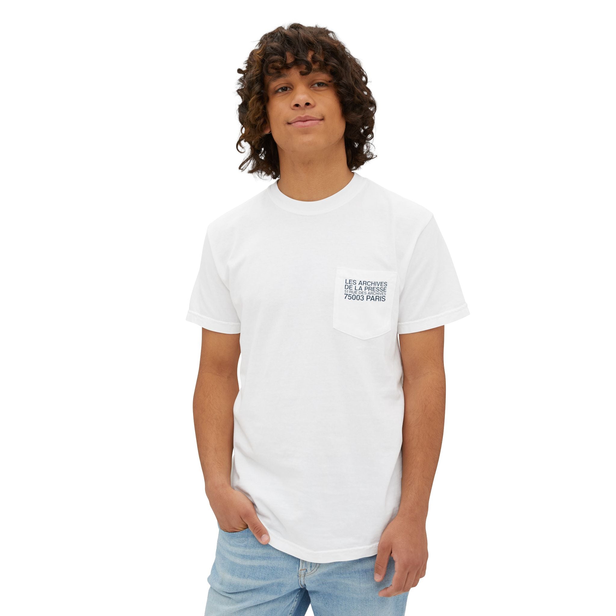 Les Archives De La Presse Unisex Garment-Dyed Pocket T-Shirt