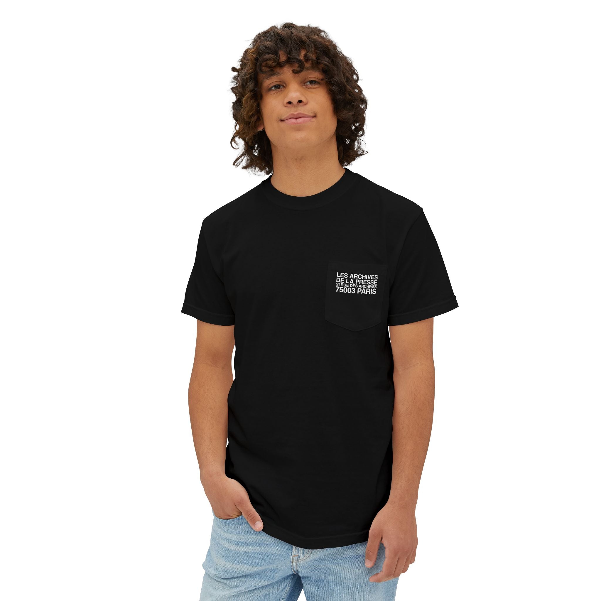 Les Archives De La Presse Unisex Garment-Dyed Pocket T-Shirt