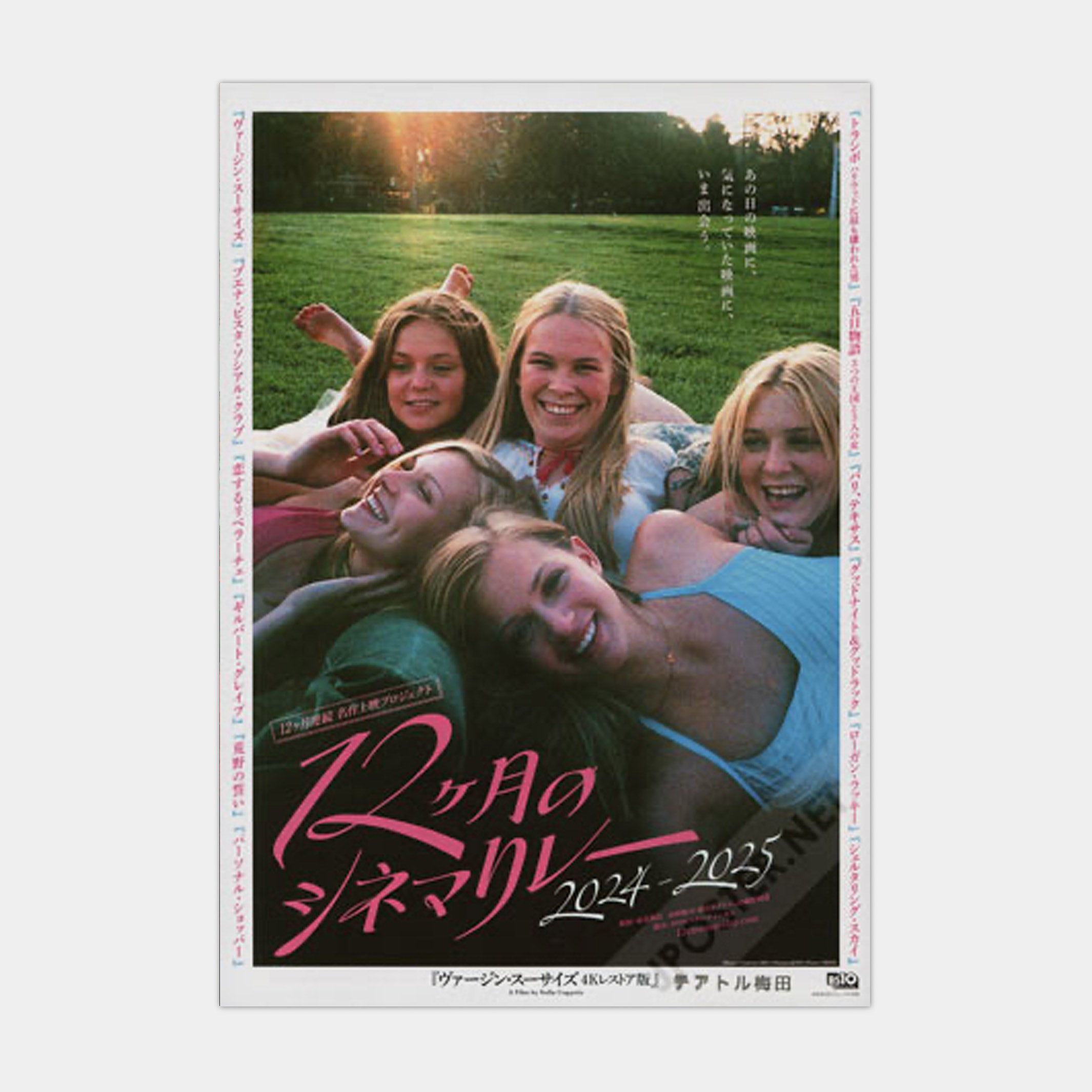 PARIS TEXAS / THE VIRGIN SUICIDES Japanese Chirashi Poster