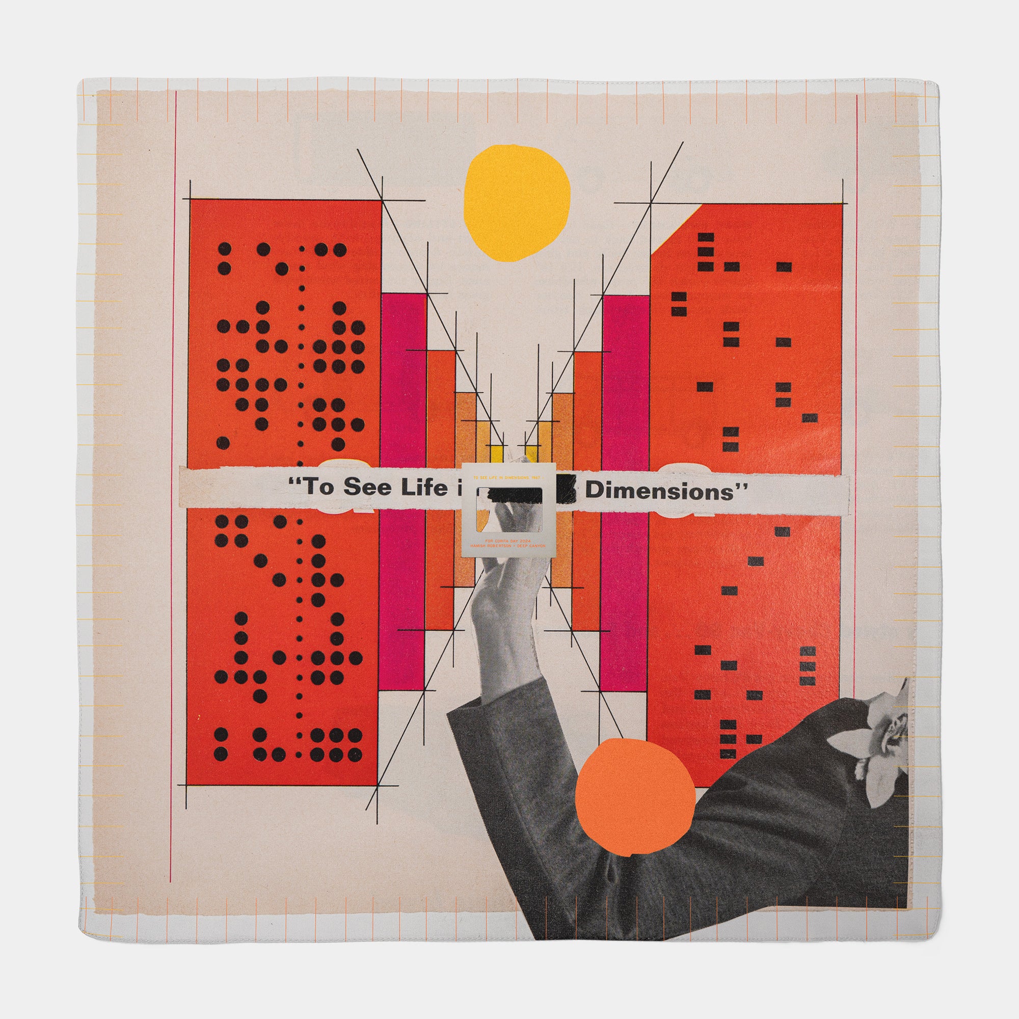 Fortune Favors (To See Life in Many Dimensions) Silk-cotton Scarf