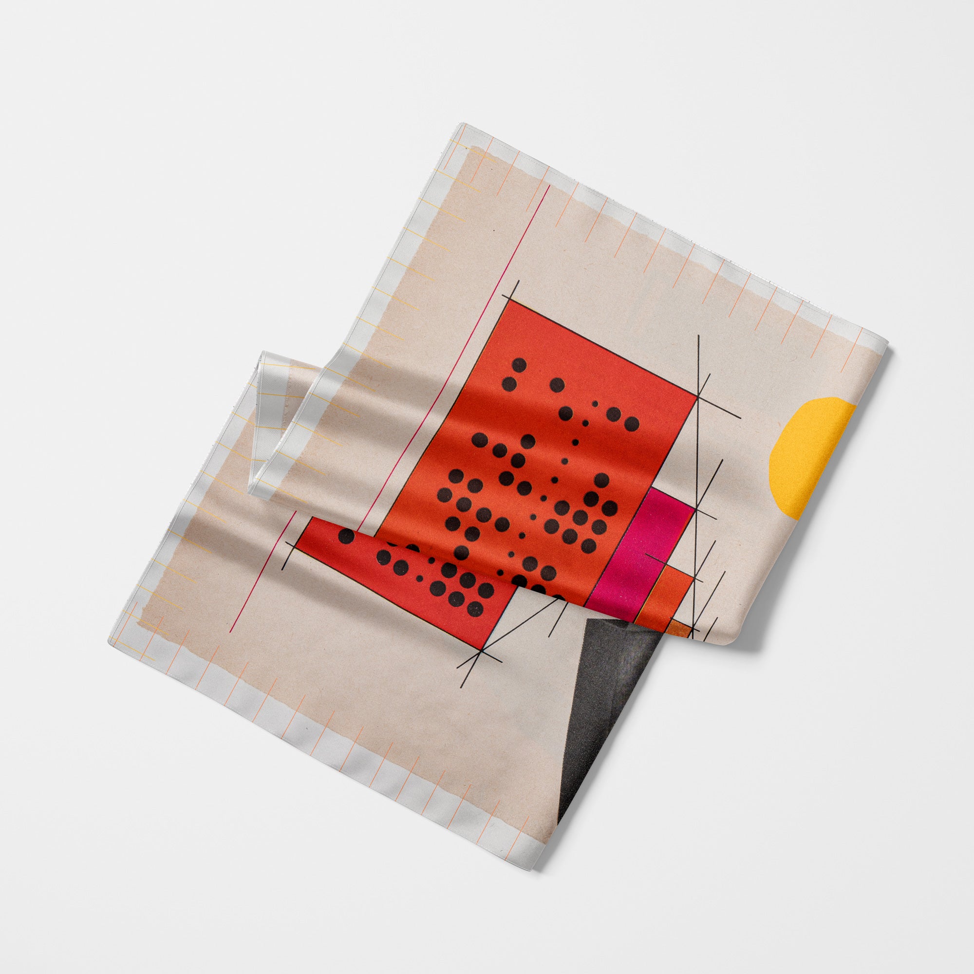 Fortune Favors (To See Life in Many Dimensions) Silk-cotton Scarf