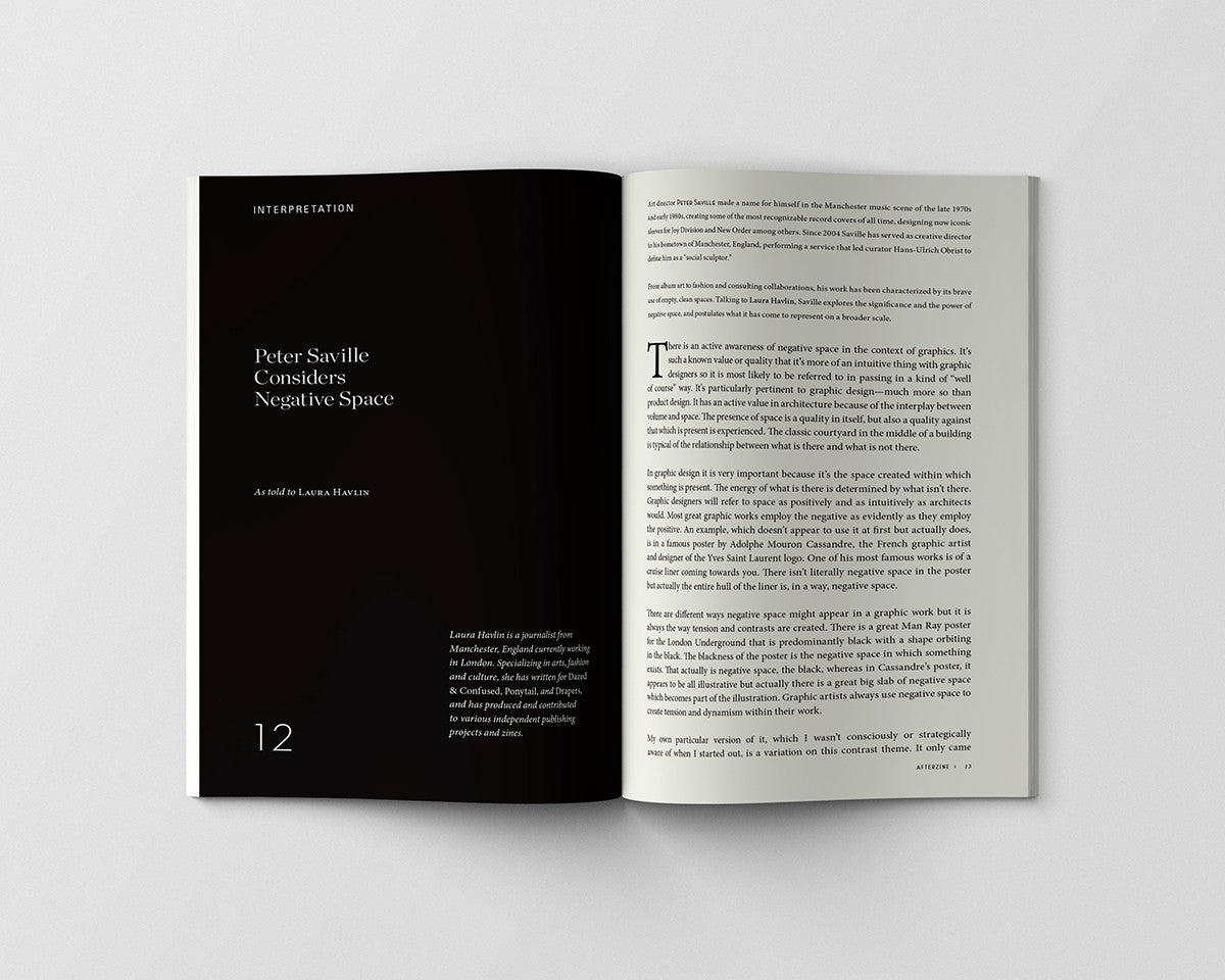 Peter Saville on his Unknown Pleasures artwork in Afterzine Issue 1