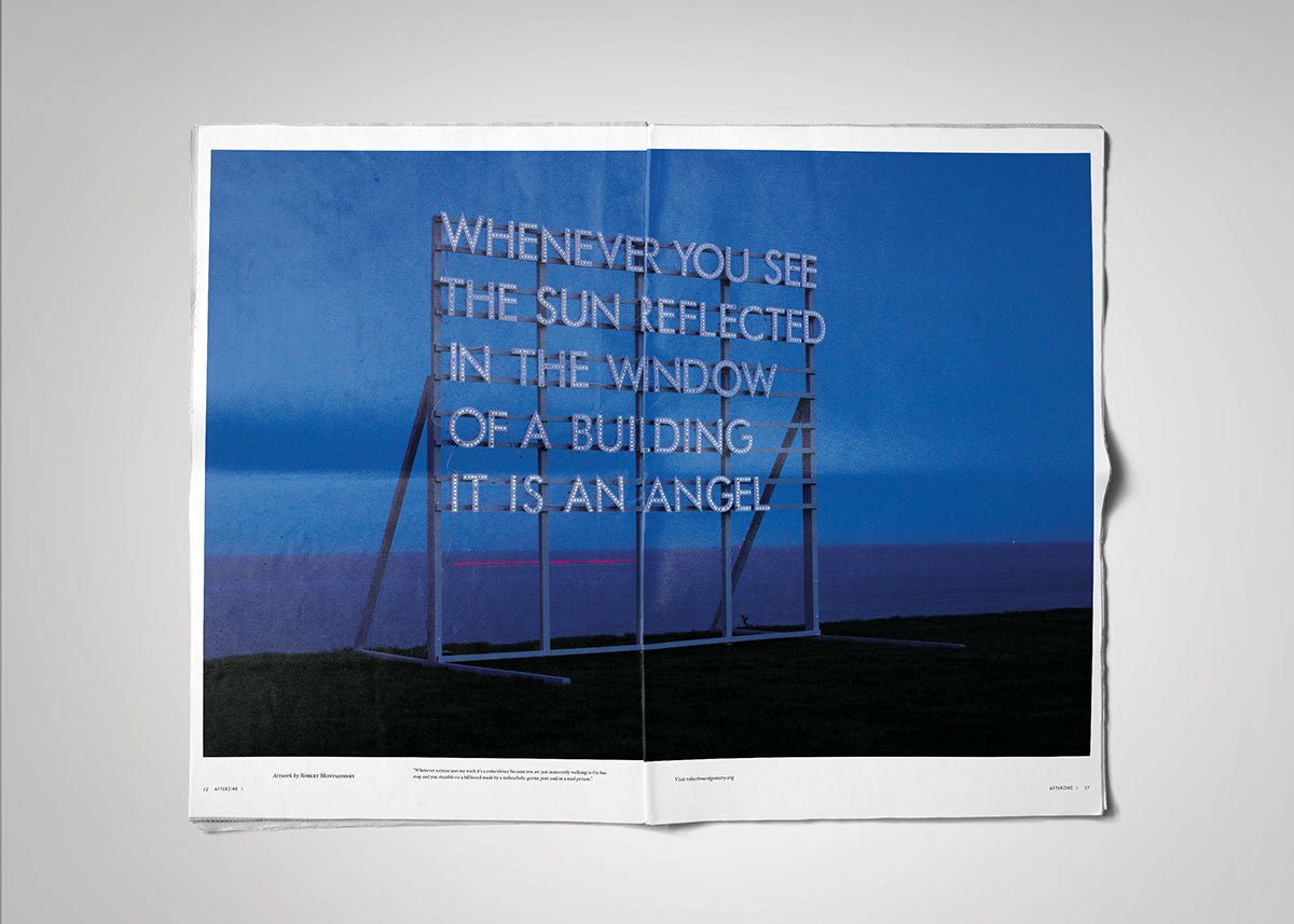 Robert Montgomery artwork poster in Afterzine Issue 2