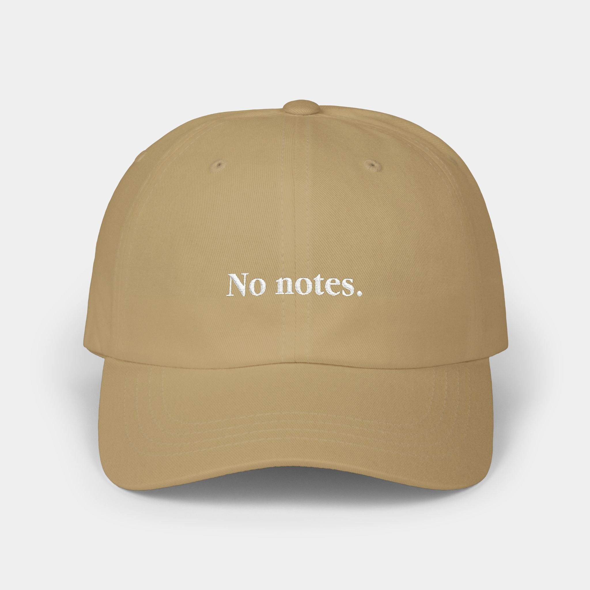 No Notes Cap (White Embroidery)