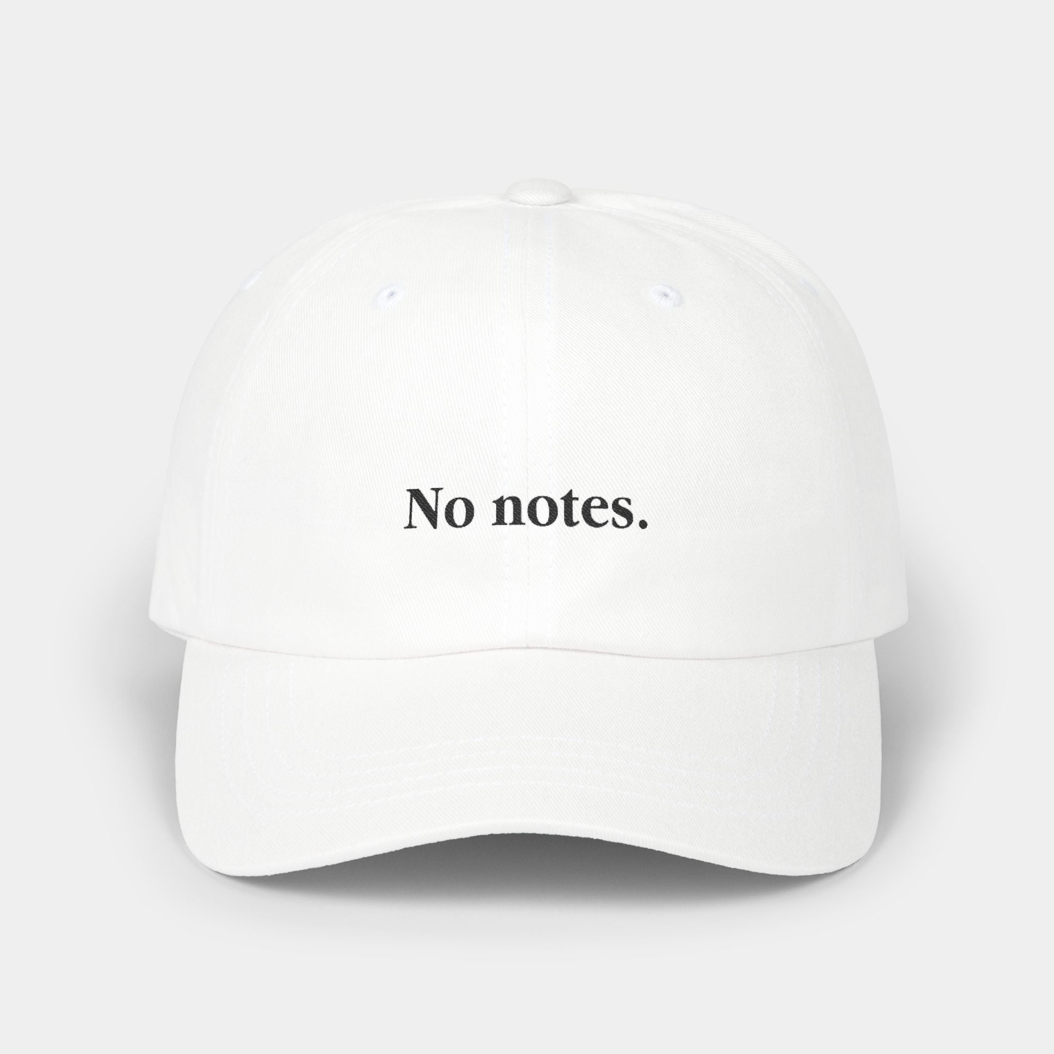 No Notes Cap (Black Embroidery)