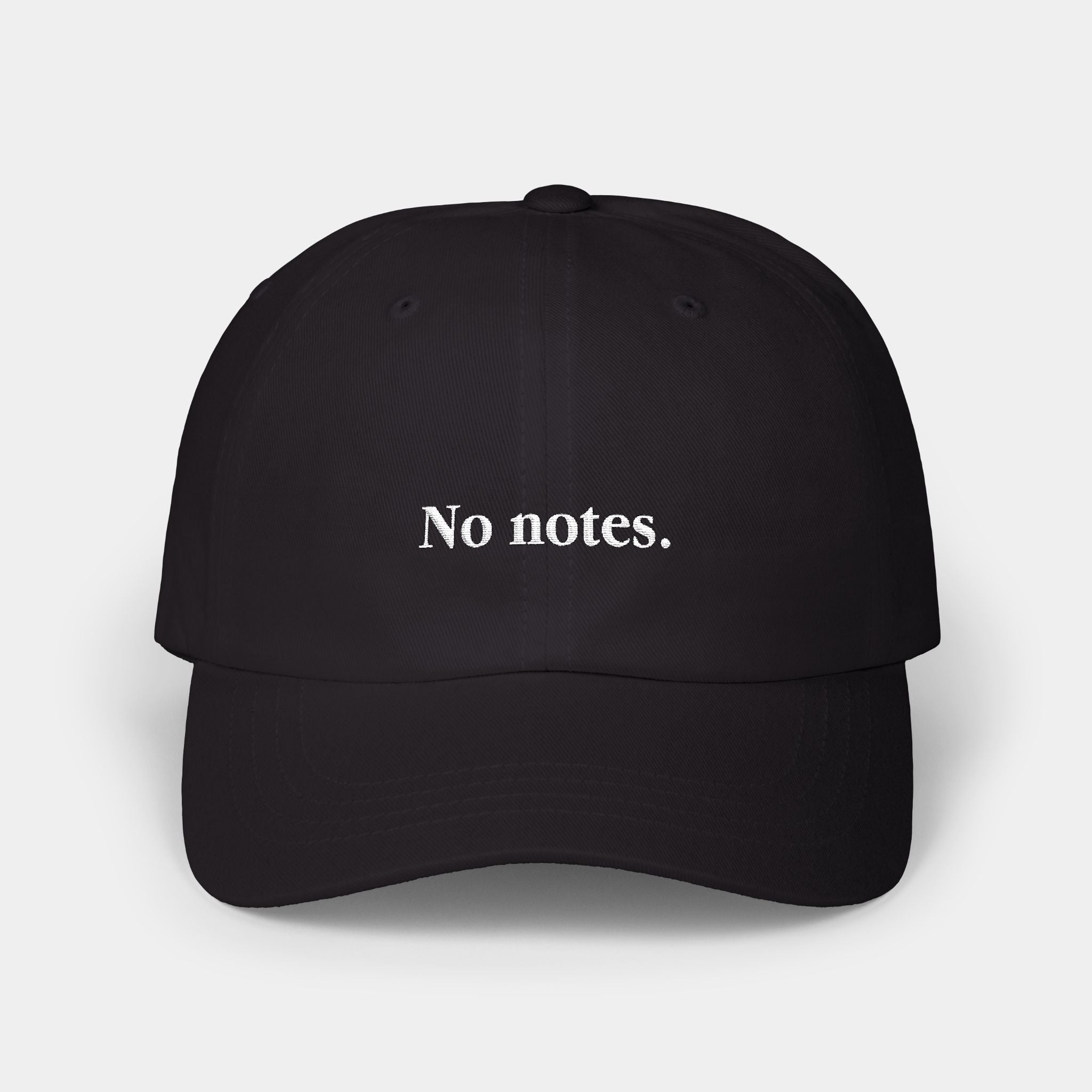 No Notes Cap (White Embroidery)